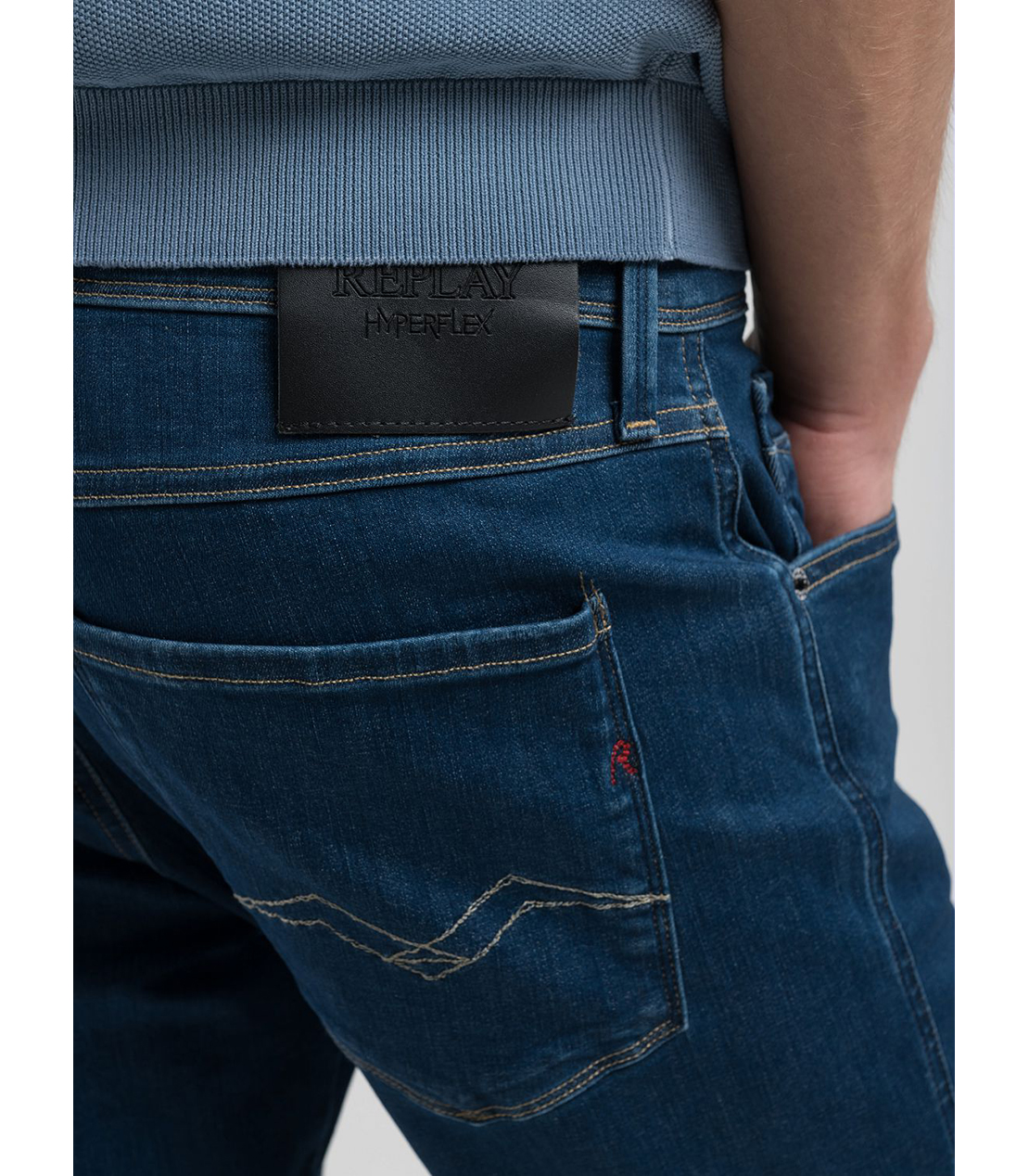 スリムフィットANBASS Hyperflex Eco Plusデニム 詳細画像 ダークブルー 6